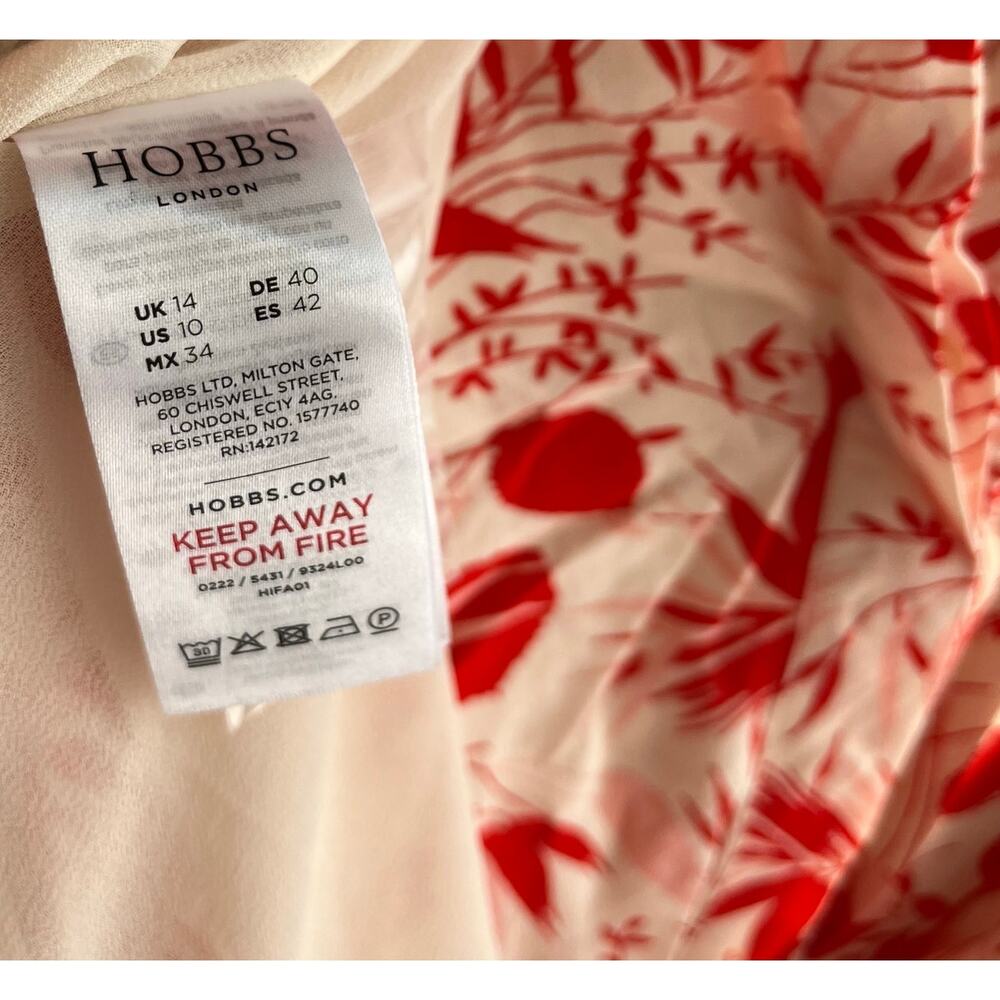 Hobbs London Belinda Fit and Flare Floral Print Shirt Dress - Picture 5 of 6